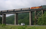 BNSF 5624 DPU for the uphill coal train